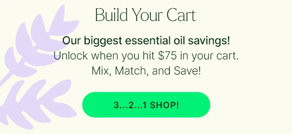 20% Off Essential Oils When You Spend $75+