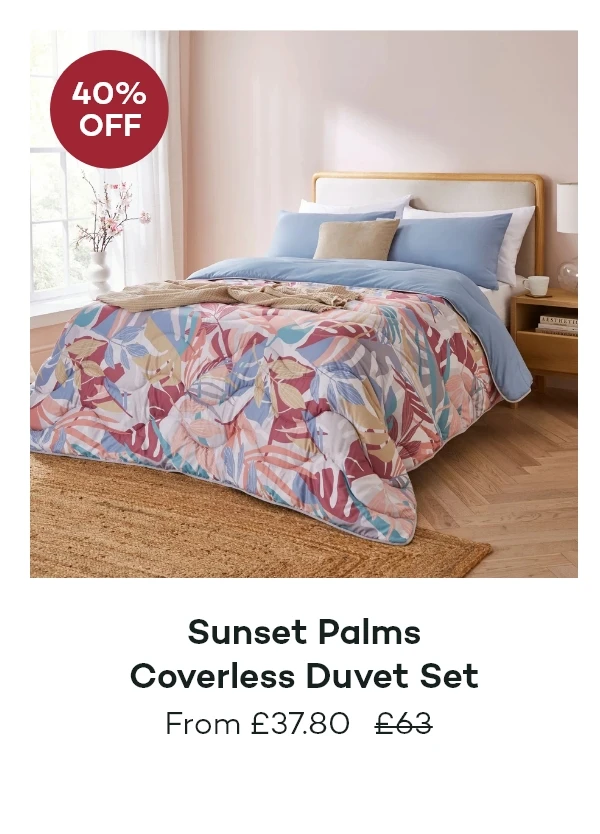 Sunset Palms Coverless Duvet Set