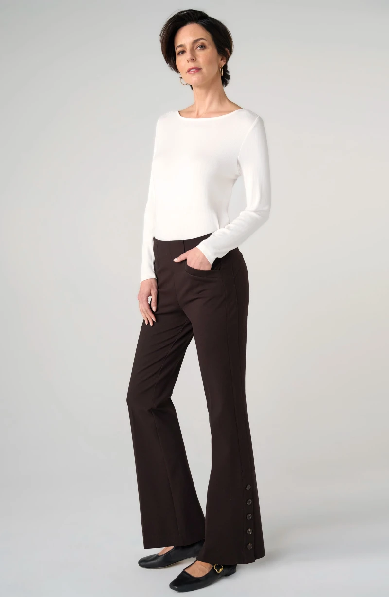 Image of STELLA KICK FLARE W/ BUTTON HEM