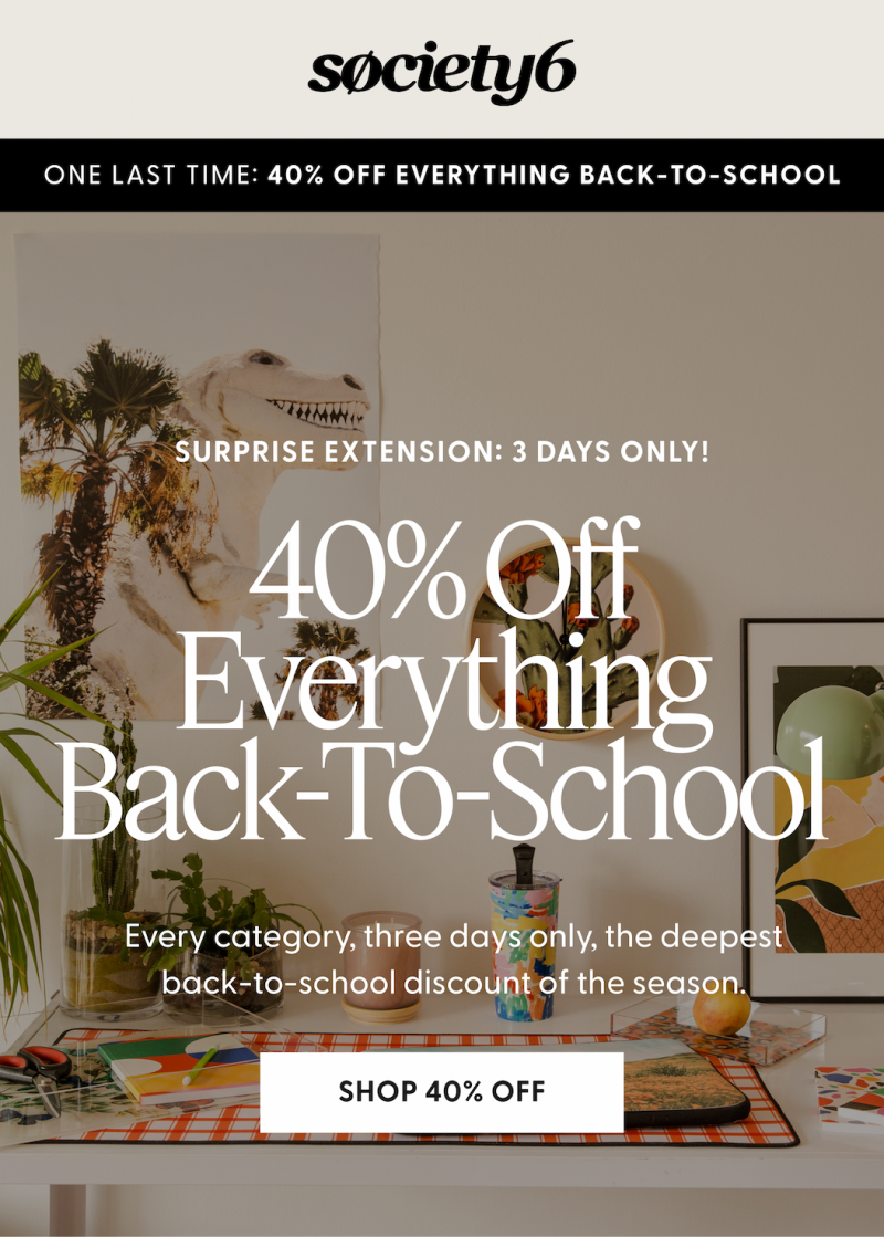 40% Off Everything Back-to-School