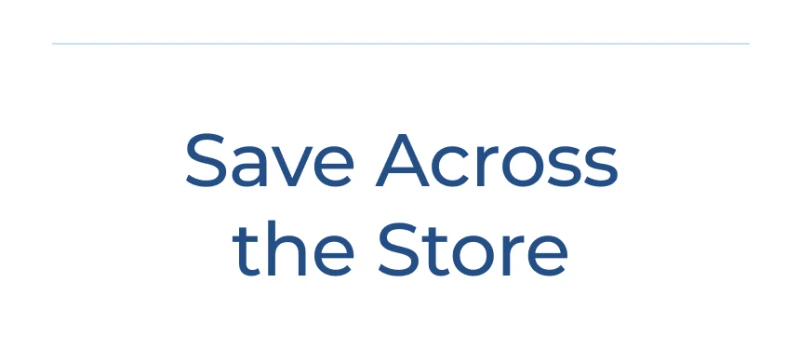 save across the store