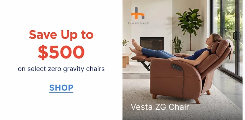 save up to $500 on zero gravity chairs