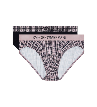 Set 2 Slips Marca rosa, negro