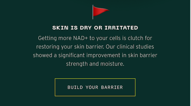 Skin is dry or irritated