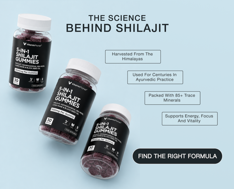 Vitamin Planet 5-in-1 Shilajit Gummies bottle