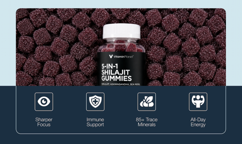 Vitamin Planet 5-in-1 Shilajit Gummies ingredients