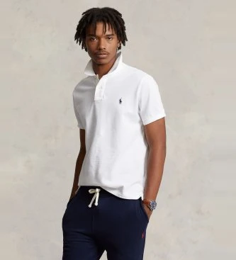 Polo de Piqué Slim Fit blanco