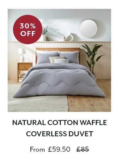Natural Cotton Waffle Coverless Duvet