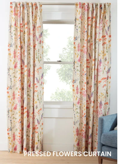 Shop Pressed Flowers Curtain Panel