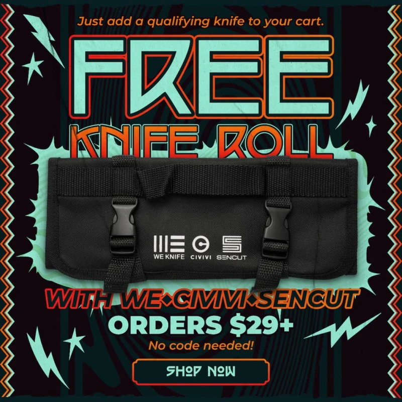 FREE Knife Roll With WE/CIVIVI/SENCUT Orders $29+