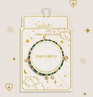 Affirmation Card 'Empower' Bracelet In Gold Plating