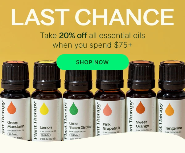 20% Off Essential Oils When You Spend $75+