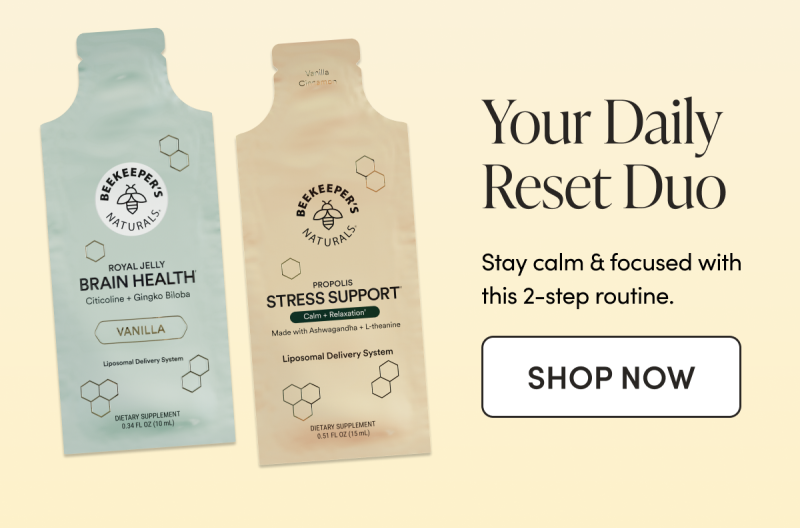 Your Daily Reset Duo Stay calm & focused with this 2-step routine.  CTA: SHOP NOW  