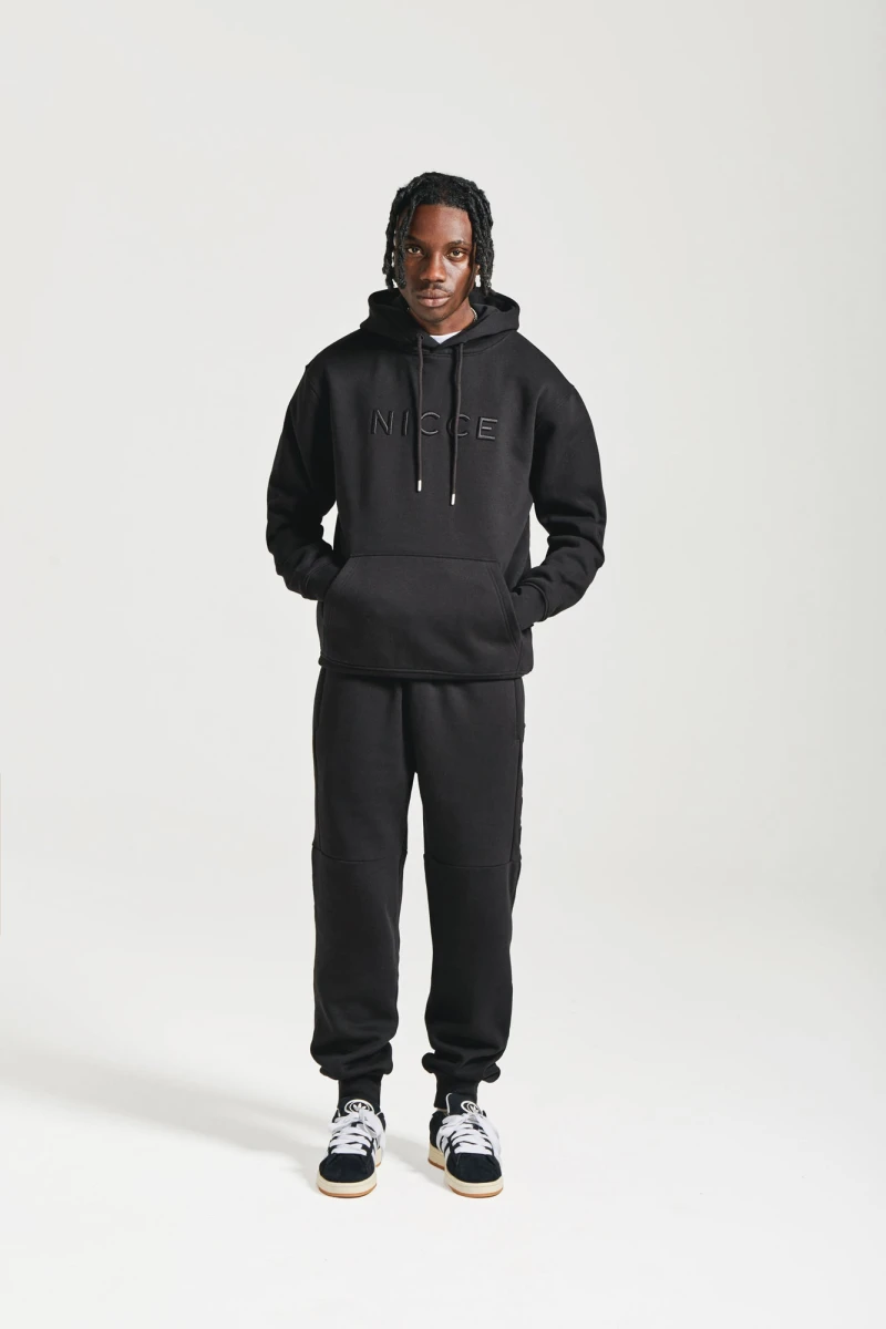 Image of NICCE Mens Mercury Hoodie & Jogger Tracksuit Set | Black