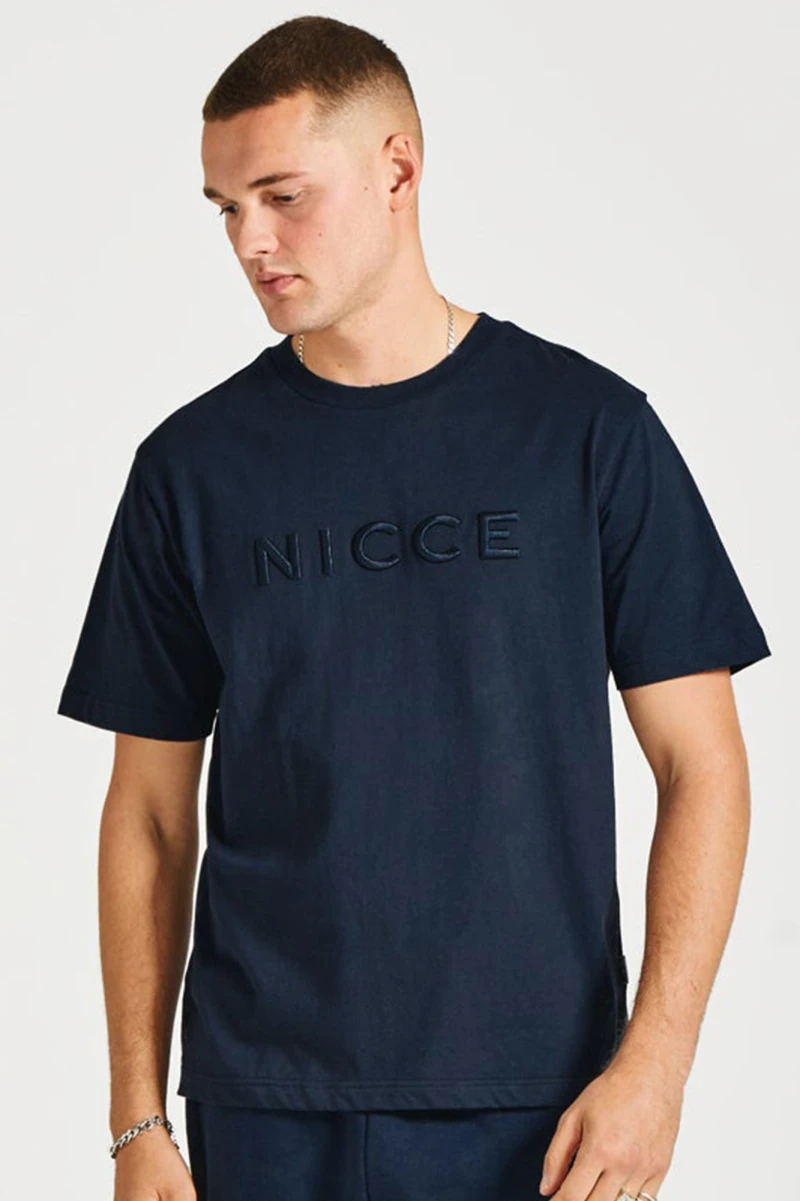 Image of NICCE Mens Mercury T-Shirt | Navy