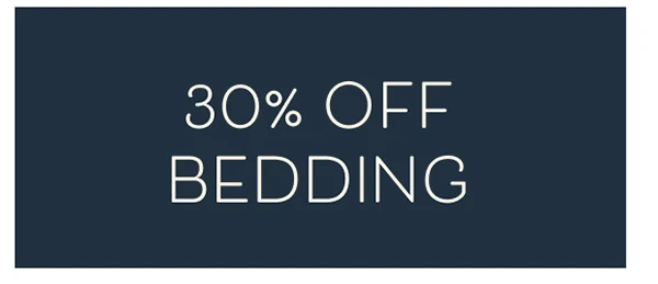 30% Off Bedding