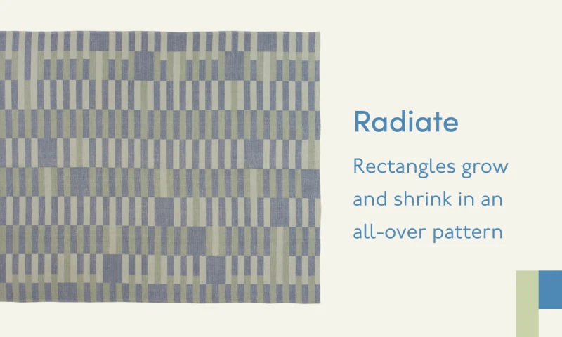 Radiate | Rectangles grow and shrink in an all-over pattern