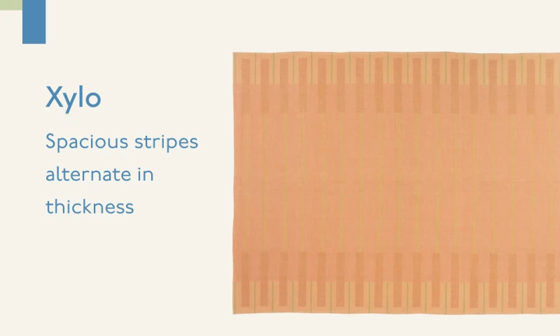 Xylo | Spacious stripes alternate in thickness