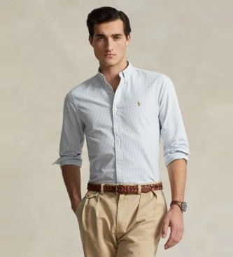 Camisa Oxford Slim Fit azul
