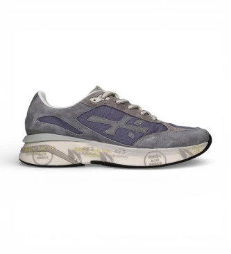 Zapatillas de piel Moerund marino, gris