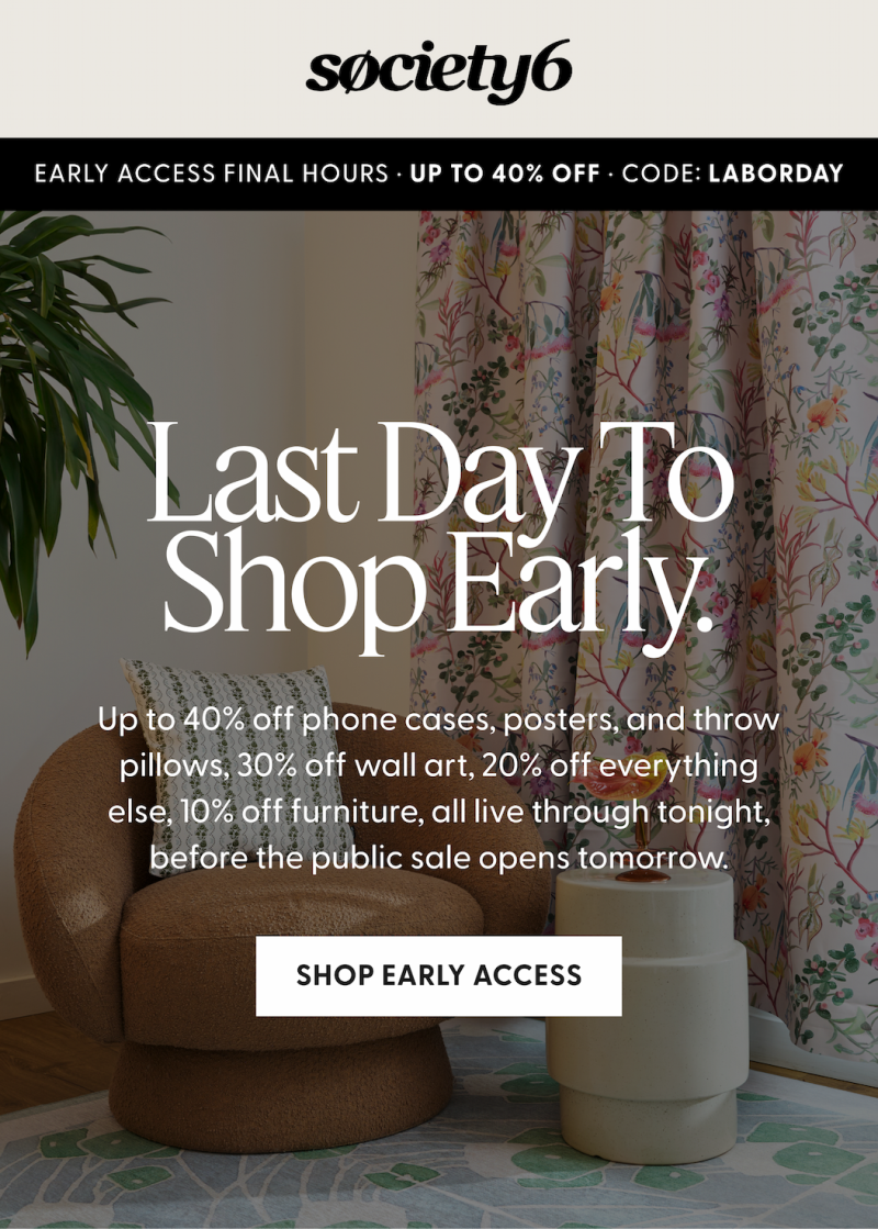 Last Day to Shop Early.
