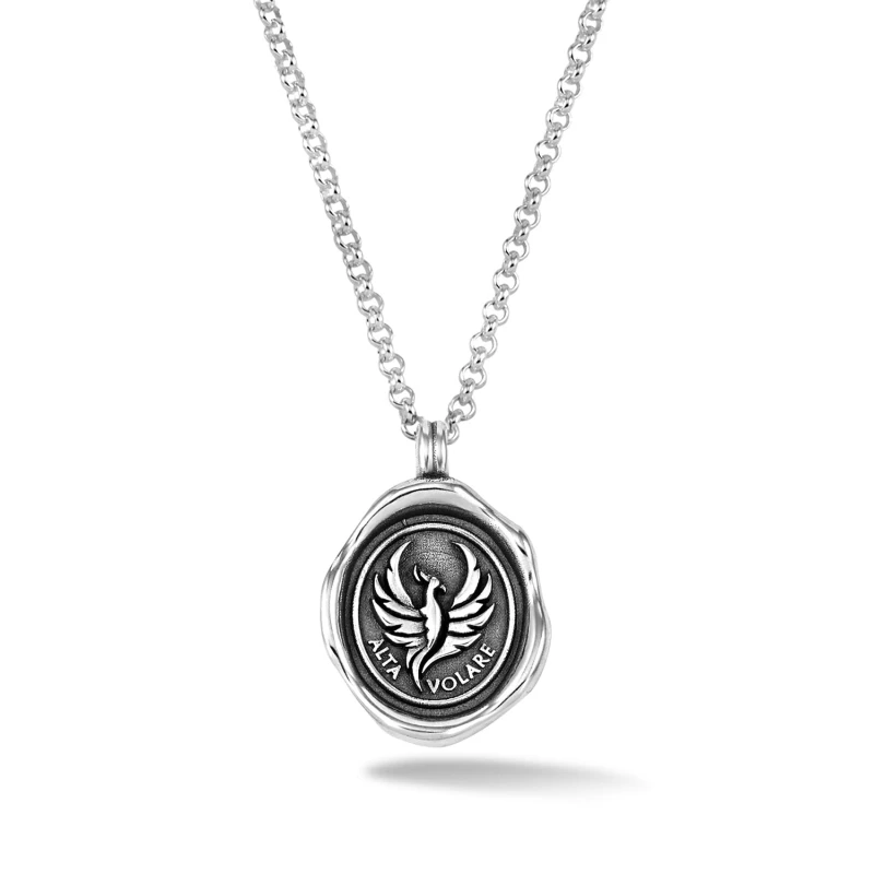 Image of Men's 'Fly High' Phoenix Talisman Necklace