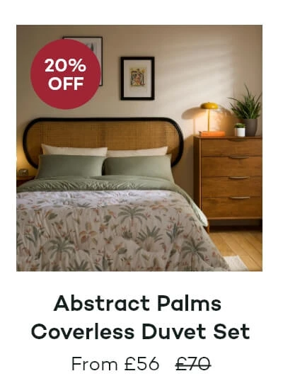 Abstract Palms Coverless Duvet Set