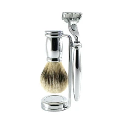 Set De Rasage 3 Pieces Chrome - Lames Mach 3®