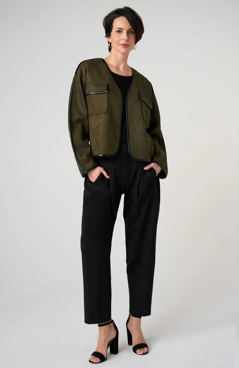 Image of RELAXED OPEN FRONT JACKET