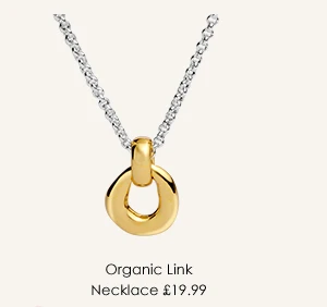 Loved By You Organic Link Necklace In Silver and Gold Plating