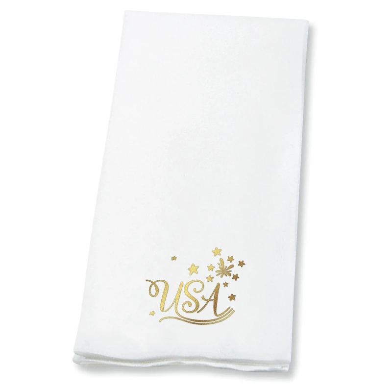 Image of Americana Foil Stamped Disposable Hand Towels