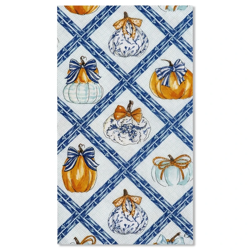 Image of Chinoiserie Topiary Pumpkin Guest Towels