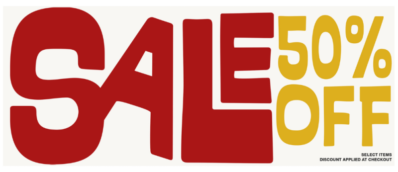 Sale is now 50% off!