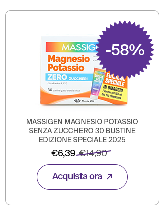 MASSIGEN MAGNESIO POTASSIO SENZA ZUCCHERO 30 BUSTINE EDIZIONE SPECIALE 2025