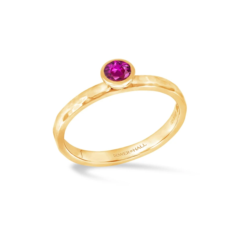 Image of 14k Pink Sapphire Hammered Twinkle™ Ring