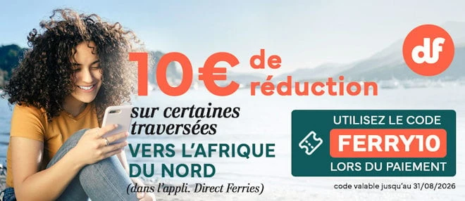 10€ de réduction sur certaines traversées vers l'Afrique du Nord!!
