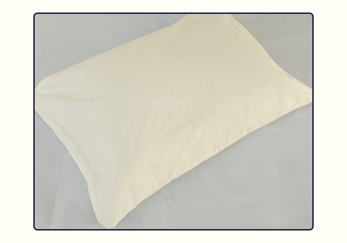 Overhead view of a pillow with the Performance Cotton Pillow Cover over it