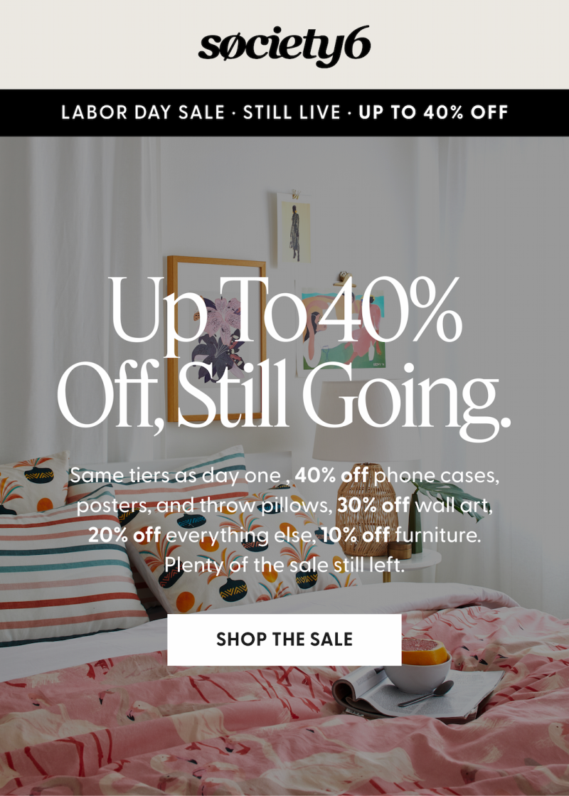 Up to 40% off, still going.