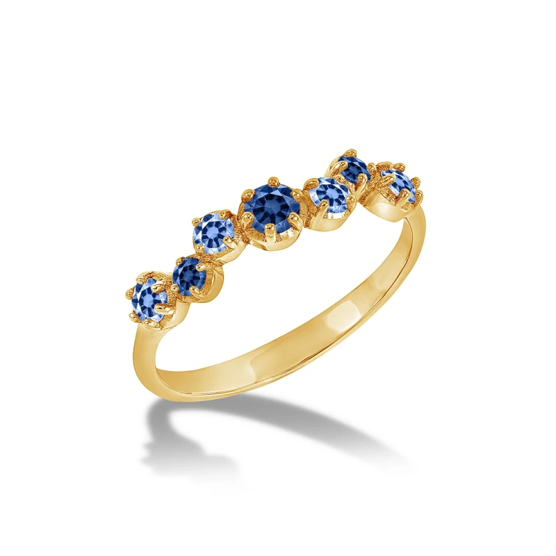 Image of 18k Gold & Sapphire Stargazer Ring
