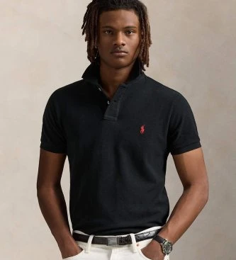 Polo de piqué negro