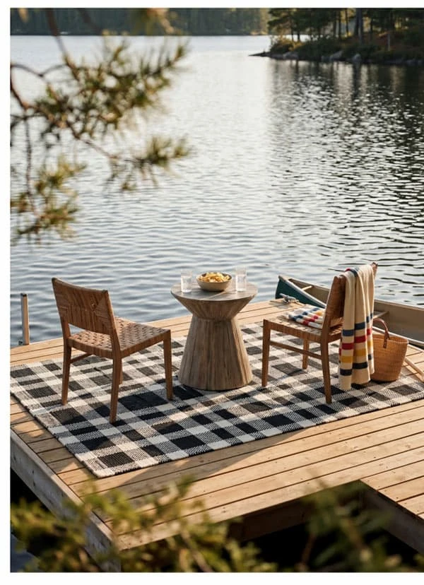 Shop Tattersall Handwoven Indoor/Outdoor Rug