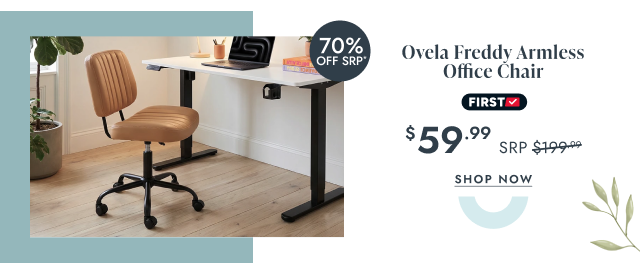 Ovela Freddy Armless Office Chair