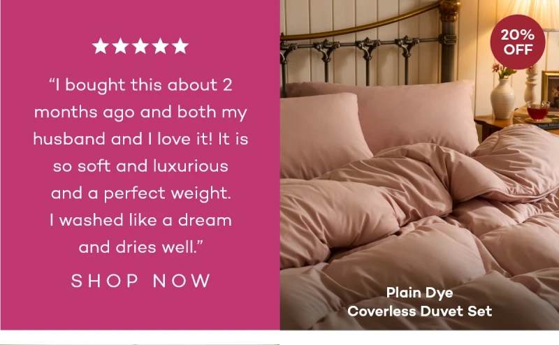 Plain Dye Coverless Duvet Set