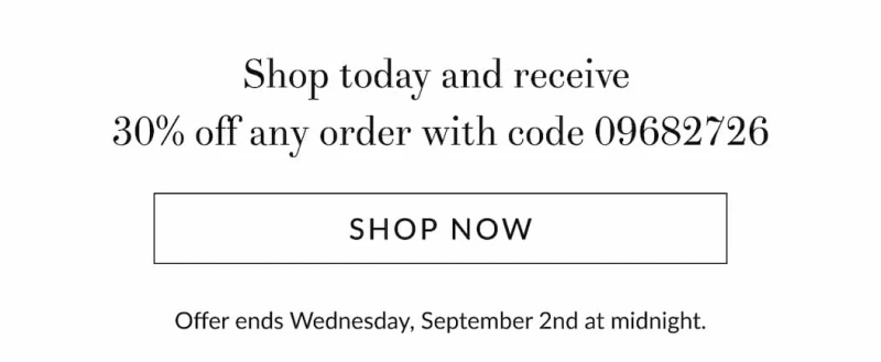 30% off any order