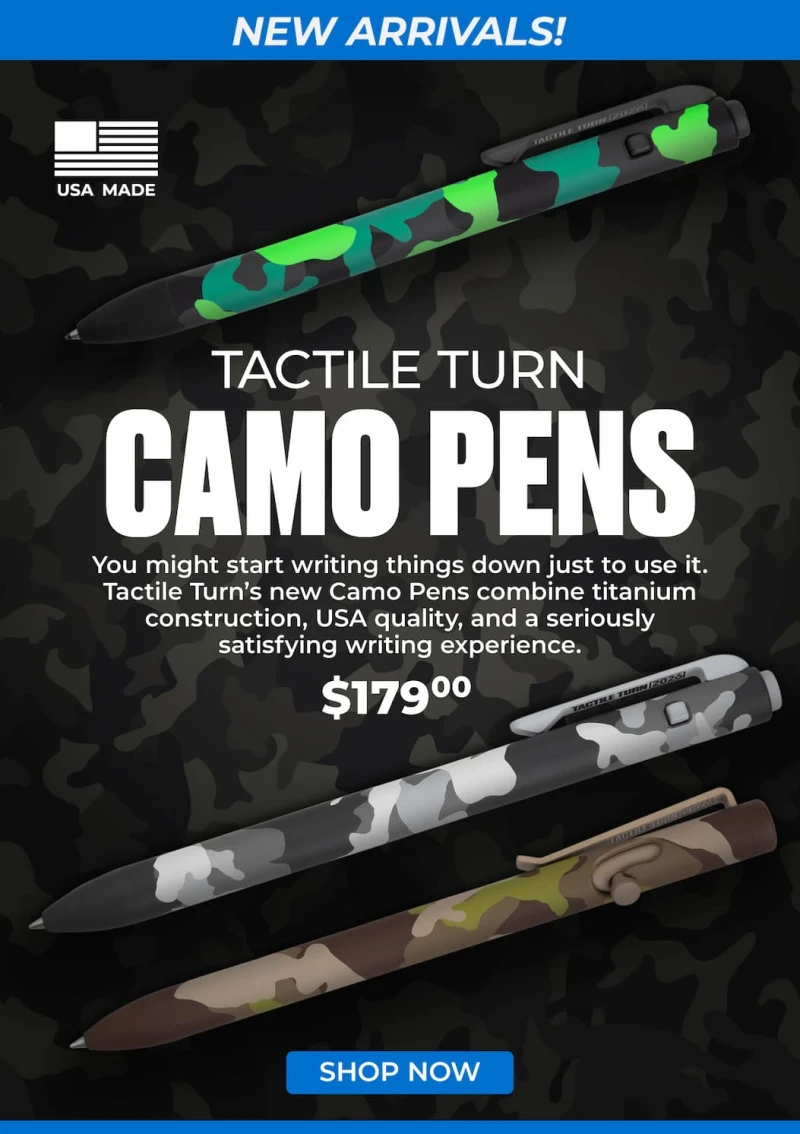Tactile Turn Camo Pens