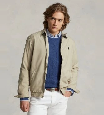 Chaqueta con doble fuelle beige