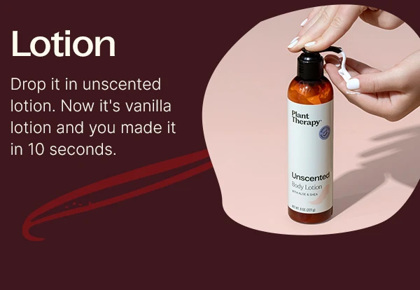Mix vanilla in unscented lotion.