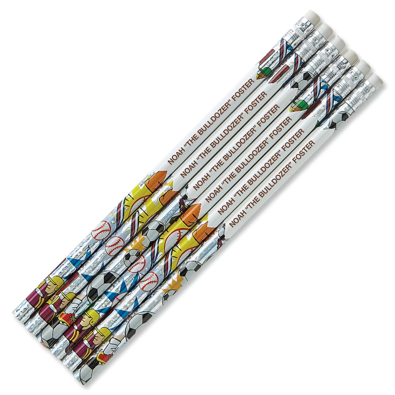 Image of #2 Sports Personalized Hardwood Pencils