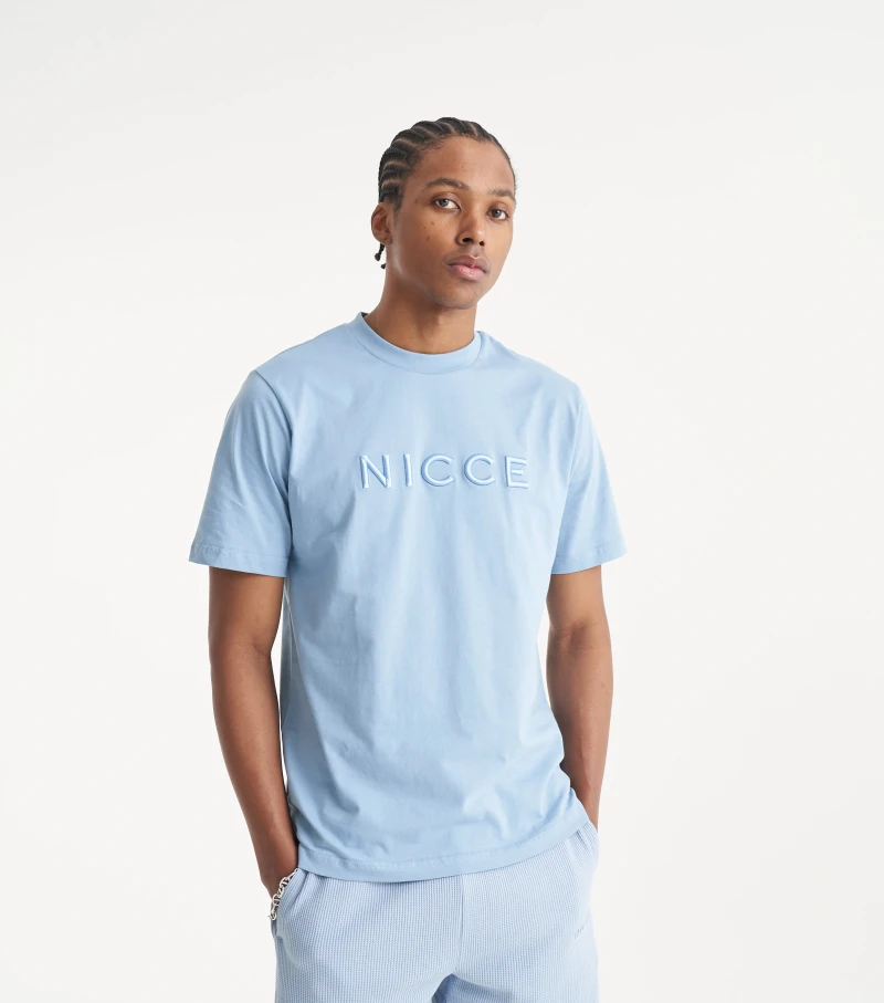 Image of NICCE Mens Mercury T-Shirt | Light Blue