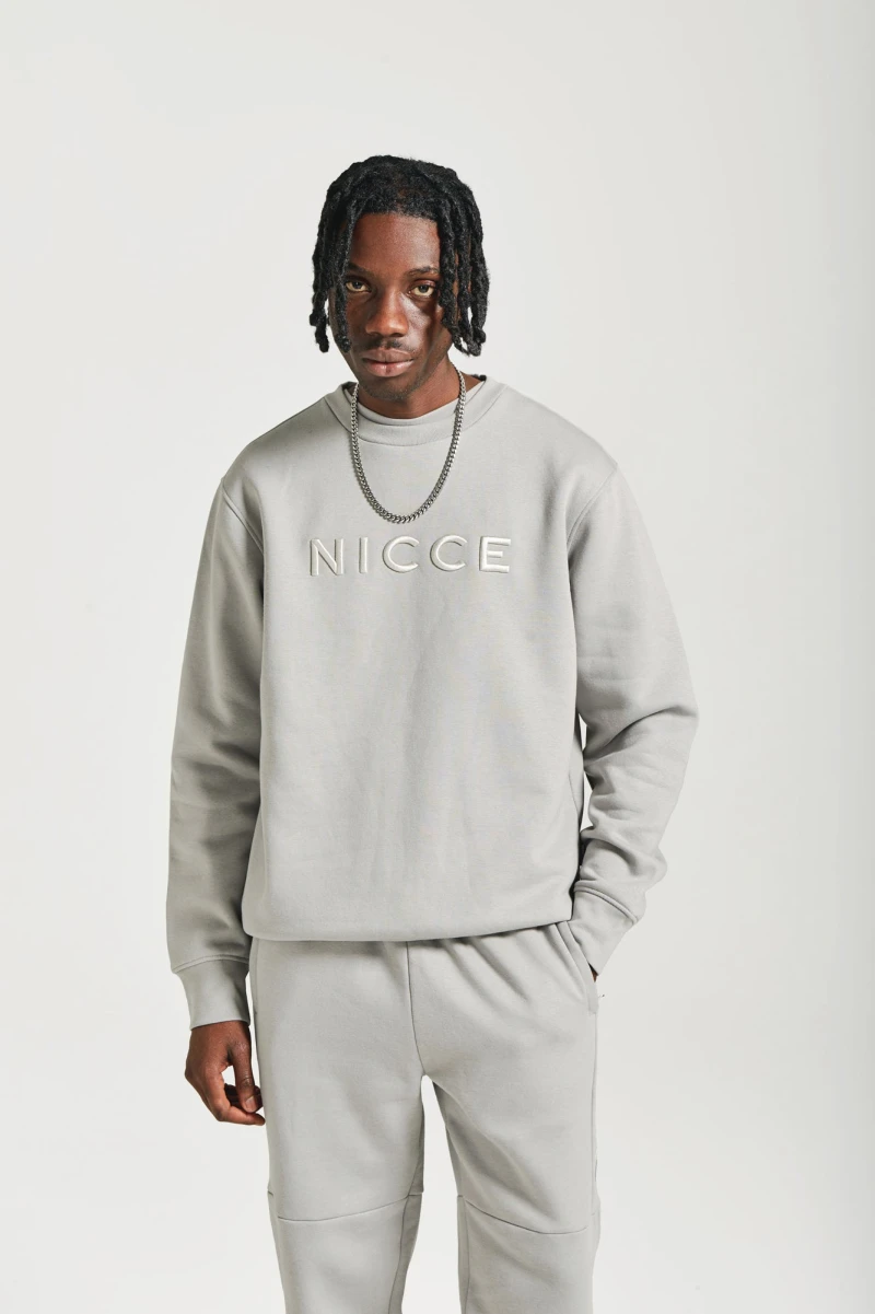 Image of NICCE Mens Mercury Sweatshirt | Circular Grey
